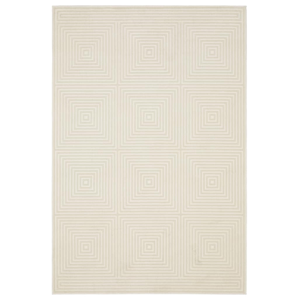 Style Haven Ripley Tone-on-Tone Geometric Ivory Mixed Pile Area Rug