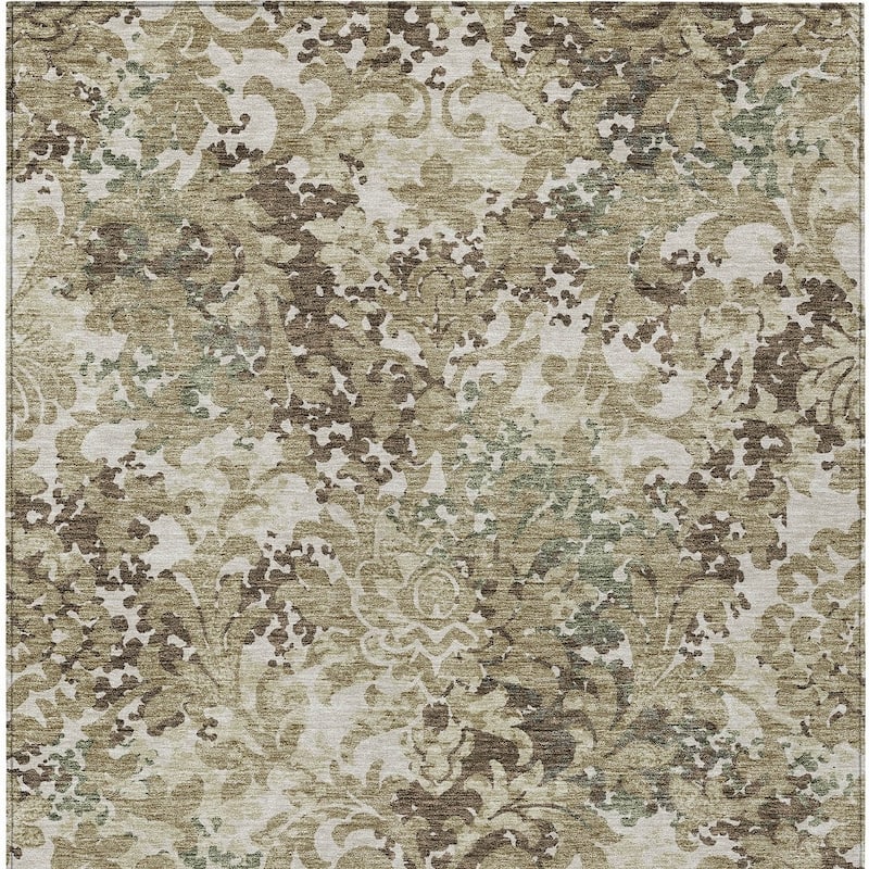 HomeRoots Floral Transitional Rectangle Outdoor Rug