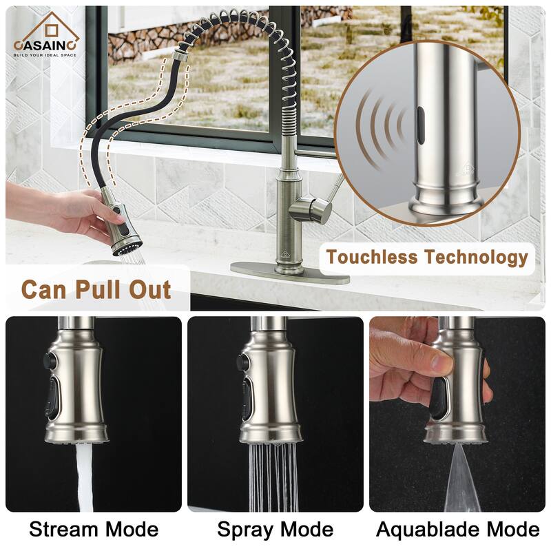 All-in-One Kit Fireclay Single Bowl Farmhouse/Apron-Front Kitchen Sink with Pull Down Sprayer Kitchen Faucet and Accessories