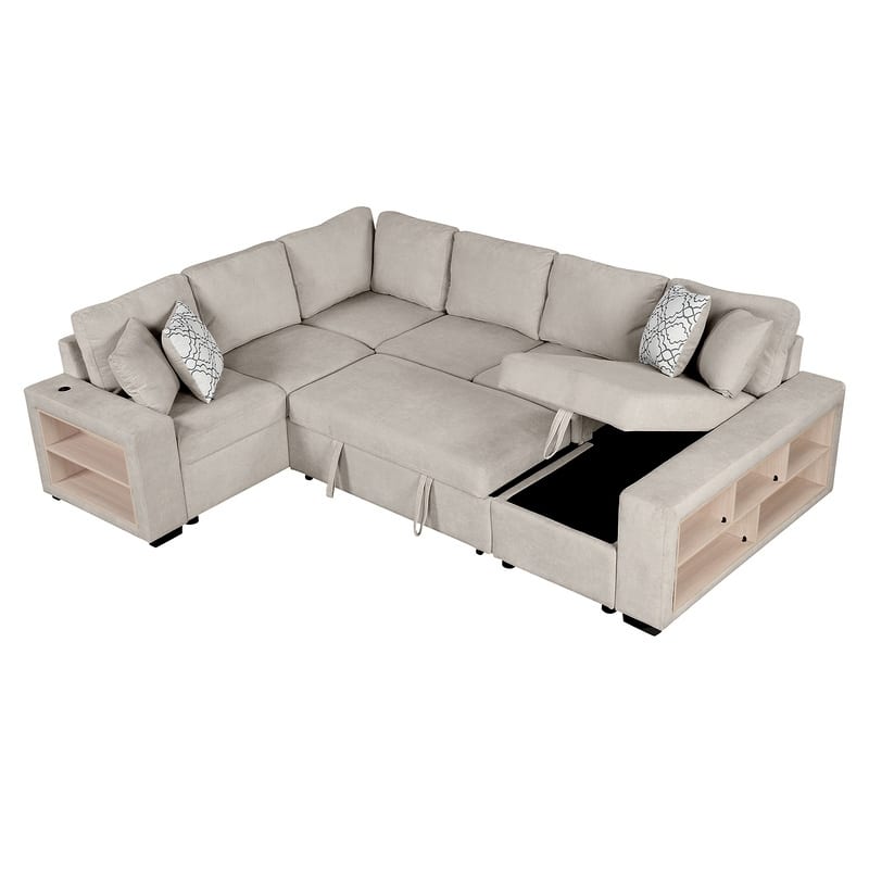 U-shaped Sectional Sofa Pull-out Sofa Bed