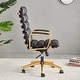 preview thumbnail 19 of 30, LUXMOD® Office Chair Faux Leather Gold Frame Adjustable and Swivel