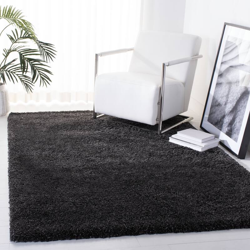 SAFAVIEH Royal Shag Soffia 2-inch Thick Rug - 4'  x  6' - Charcoal - Rectangle