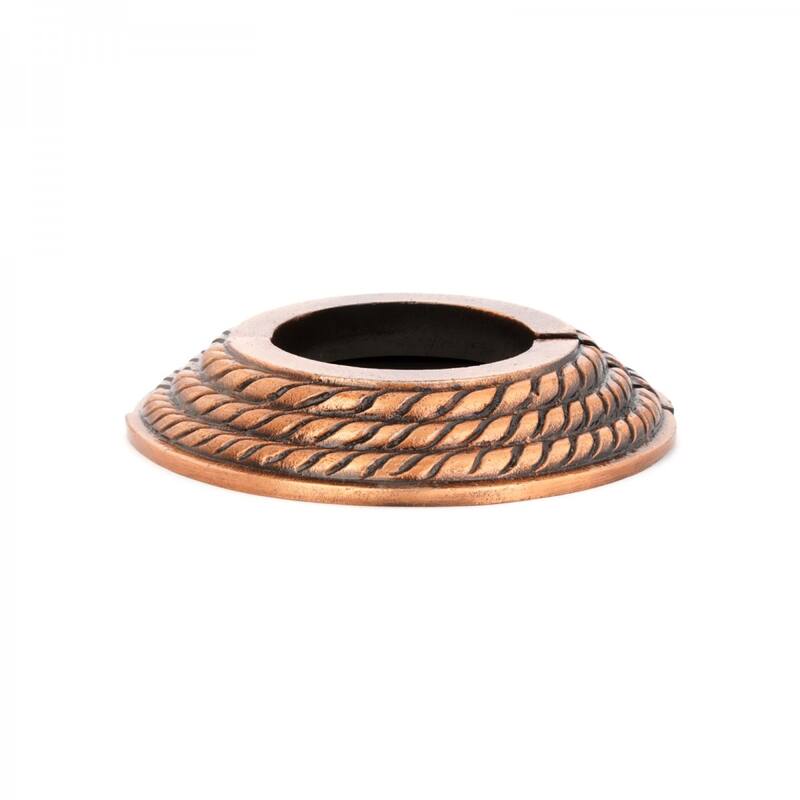 Copper Oil Rubbed Finish Radiator Flange Triple Roped 1-1/2" (IPS) Pipe Flange: 1-7/8" ID; 3-7/8" OD Renovators Supply