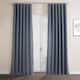 Exclusive Fabrics Italian Faux Linen Curtain (1 Panel) - 50 X 120 - Sweden Blue