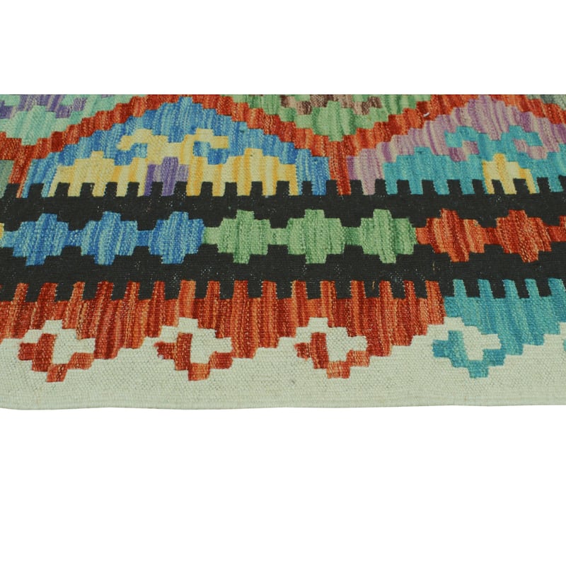 Flatweave Noushin Red/Ivory Rug - 6'7" x 9'7"