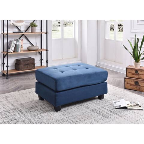Microsuede Tufted Ottoman