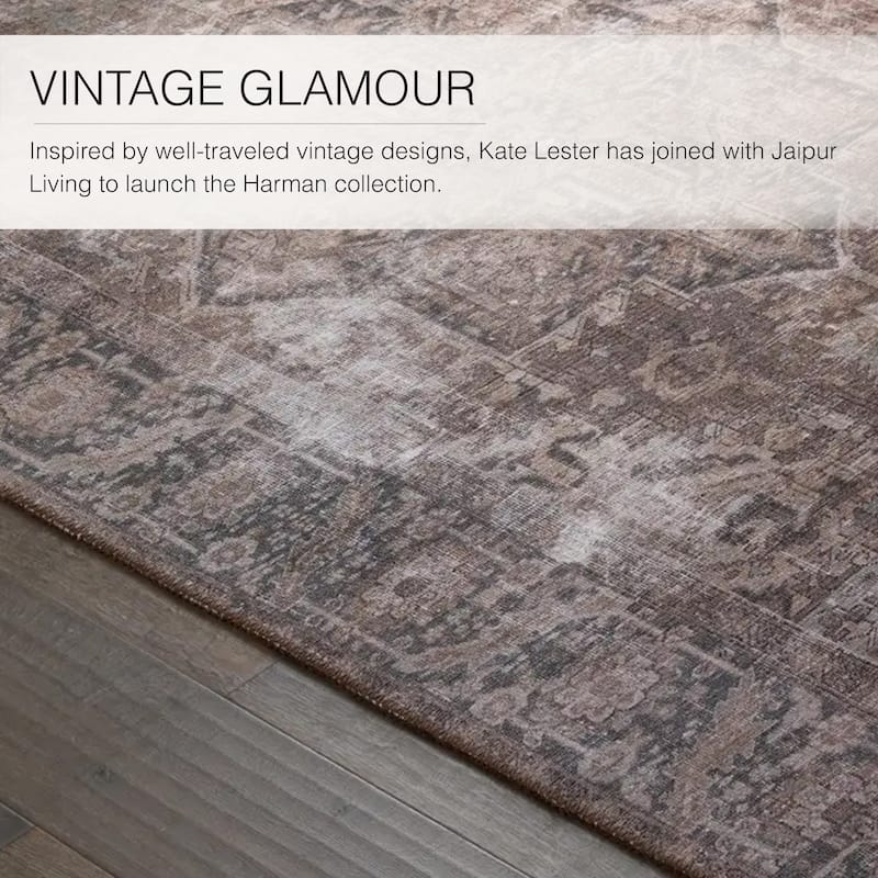 Minita Machine Washable Medallion Area Rug