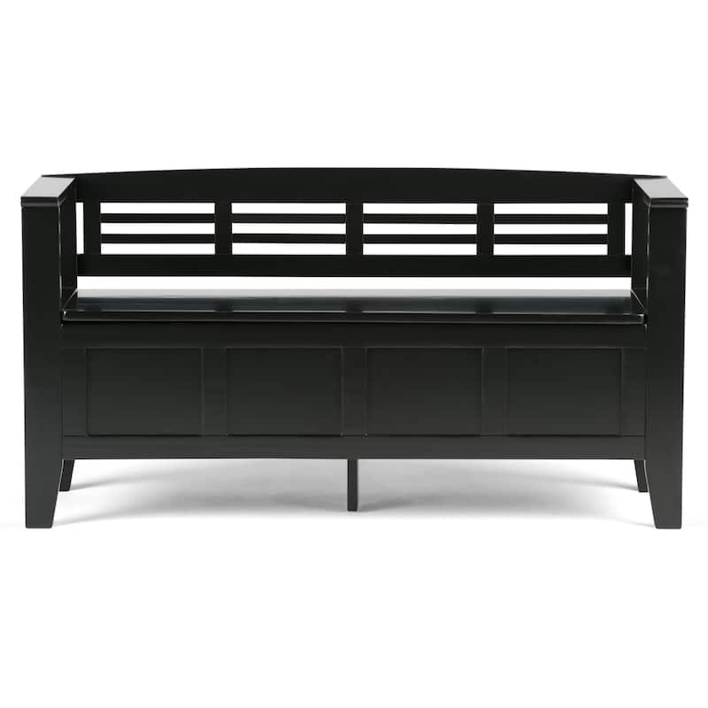 WYNDENHALL Chandler SOLID WOOD 48 inch Wide Contemporary Entryway Storage Bench - 48'' x 17'' x 25.2