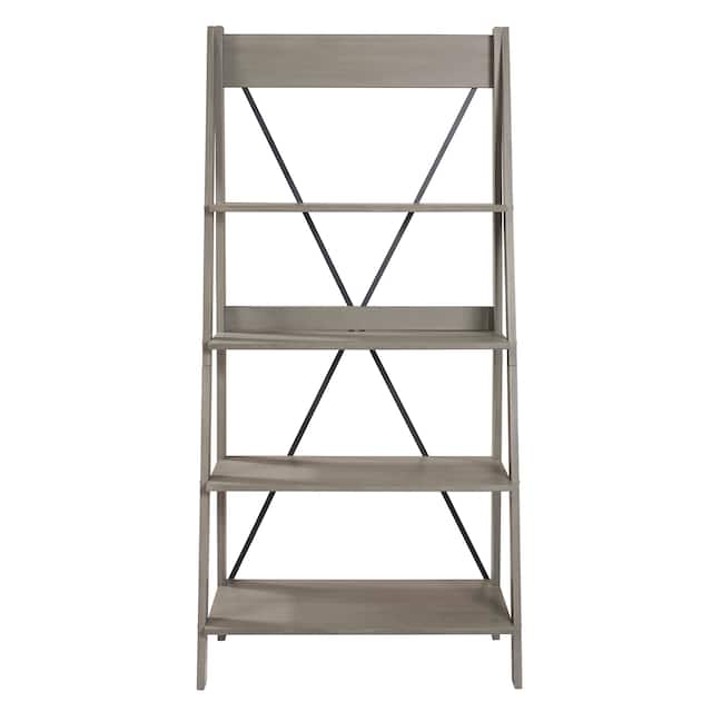 Middlebrook 68-inch Solid Pine Wood Ladder Bookshelf