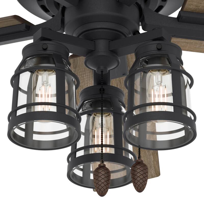 Hunter 52" Mt. Vista Ceiling Fan with LED Light and Pull Chain - Natural Iron