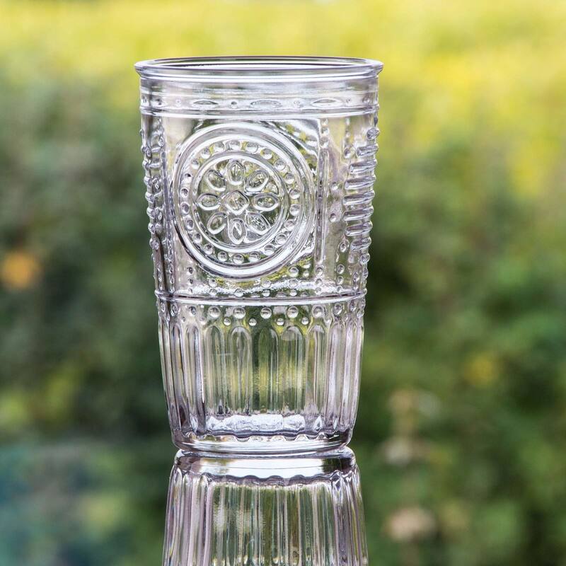 Bormioli Rocco Set of 6 Romantic Cooler Drinking Glasses - 16 oz.