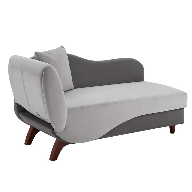 Aideen 2-tone Storage Chaise by iNSPIRE Q Modern - Light Grey