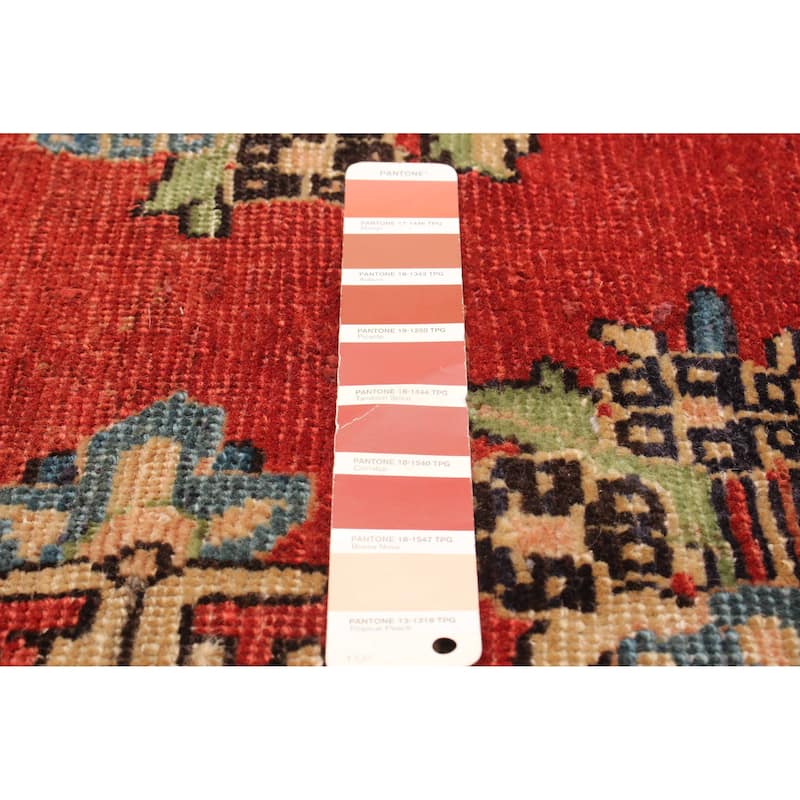 ECARPETGALLERY Hand-knotted Anadol Red Wool Rug - 3' 7" x 10' 2"