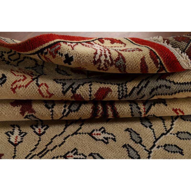 Animals Design Ziegler Area Rug Handmade Wool Carpet - 7'10" x 9'9"