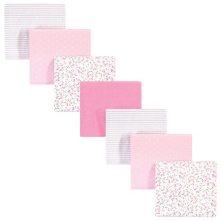 Hudson Baby Infant Girl Cotton Flannel Receiving Blankets Bundle, Pink Peony, One Size - Pink Peony - One Size