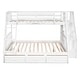 preview thumbnail 4 of 9, Twin Over Full Bunk Bed with Drawers,Ladder and Staircase For Bedroom