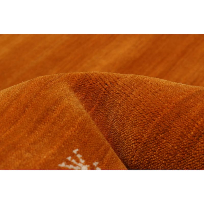 Kashkuli Gabbeh Orange Rug 3'10" x 5'6" - 3'10 x 5'6
