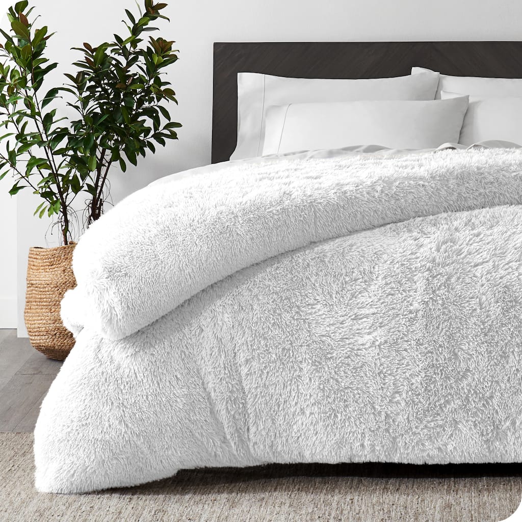 Bare Home Shaggy Faux Fur Duvet Cover