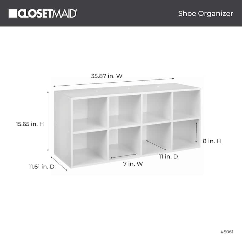 ClosetMaid Stackable Storage 8-Cube Shoe Organizer