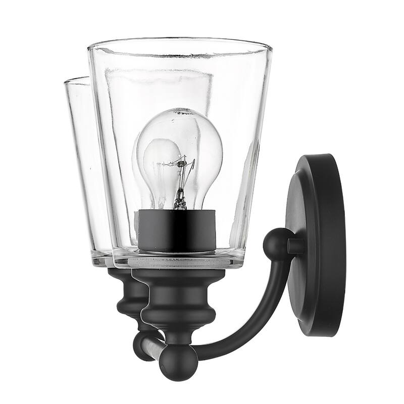 Modern Clear Glass Shade Wall Sconce with Swing Arm for Home Lighting