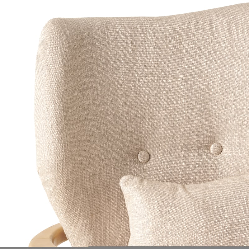 Beige 26.25" Button Tufted Club Chair