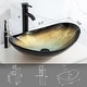 preview thumbnail 2 of 7, Eclife Modern Bathroom Sink Tempered Glass & Ceramic Artisan Basin for Vanity