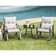 COSIEST Outdoor 3-piece Rocking Chair Bistro Set - Image 2