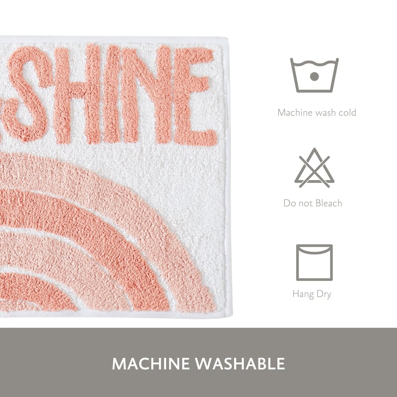 Jessica Simpson "Rise & Shine" Cotton Bath Rug 20"x32"