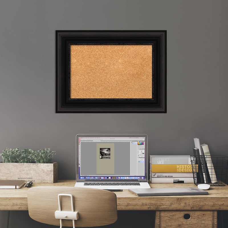 Parlor Framed Cork Bulletin Memo Board