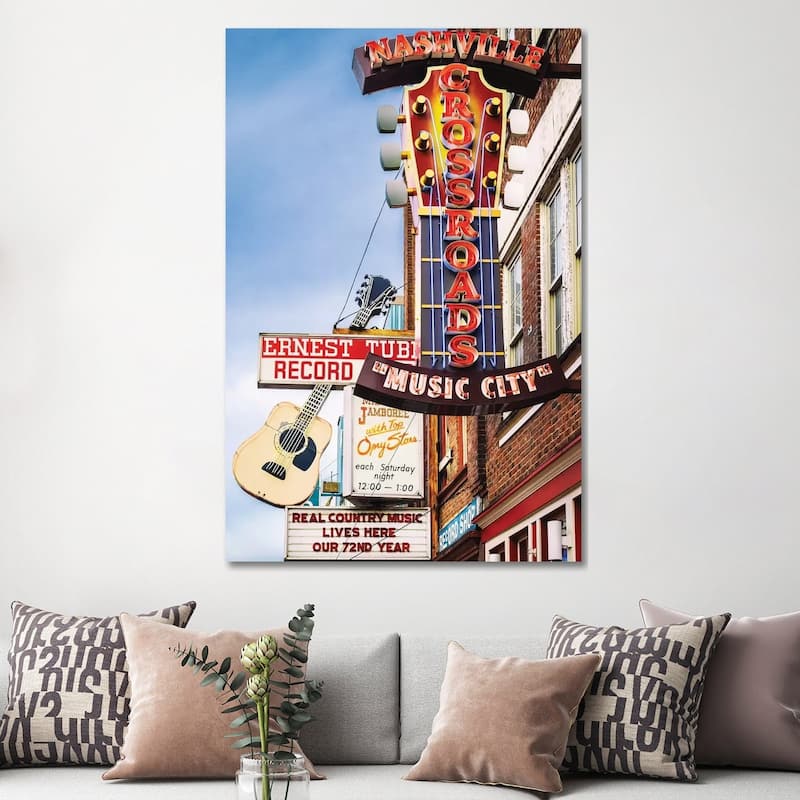 iCanvas "Nashville Music City" by Susanne Kremer Canvas Print