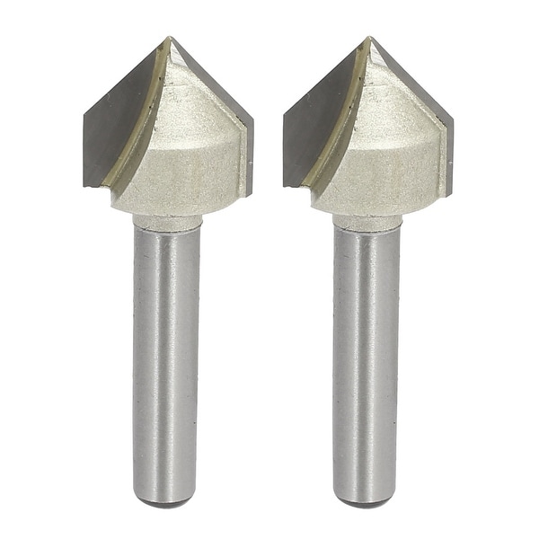 1/4-inch Shank 5/8-inch Cutting Dia V-Grooving Chamfer Router Bits Cutters 2pcs
