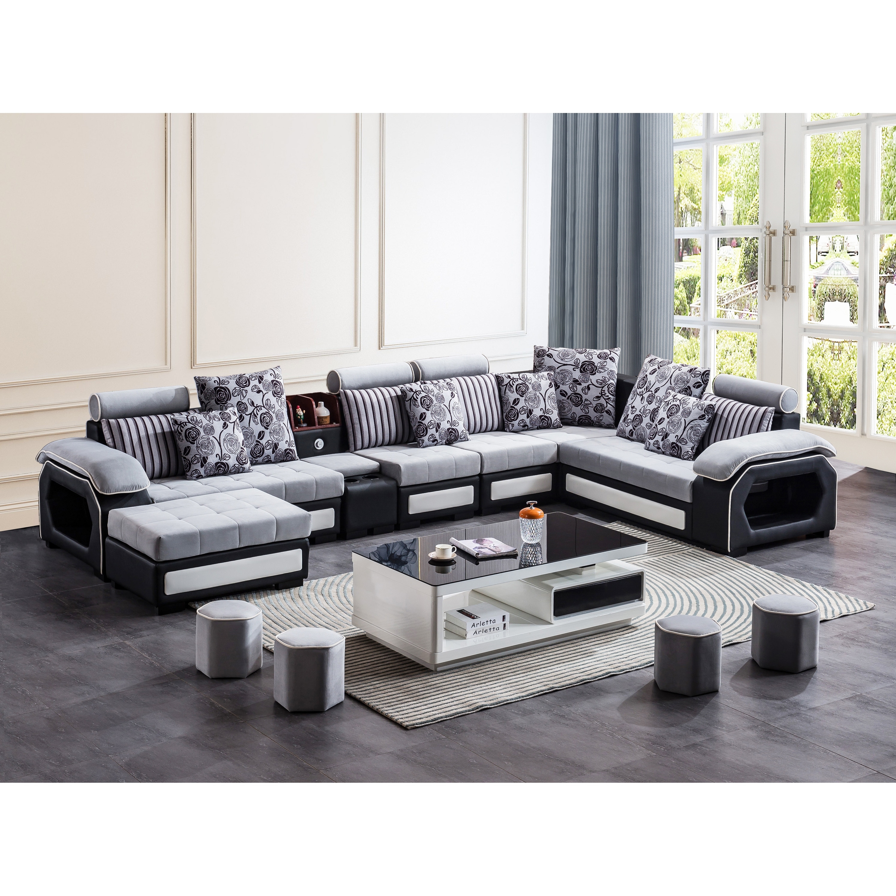 Big modern sectional sale sofa