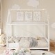 preview thumbnail 12 of 10, Full House Bed with Guardrail and LED, White