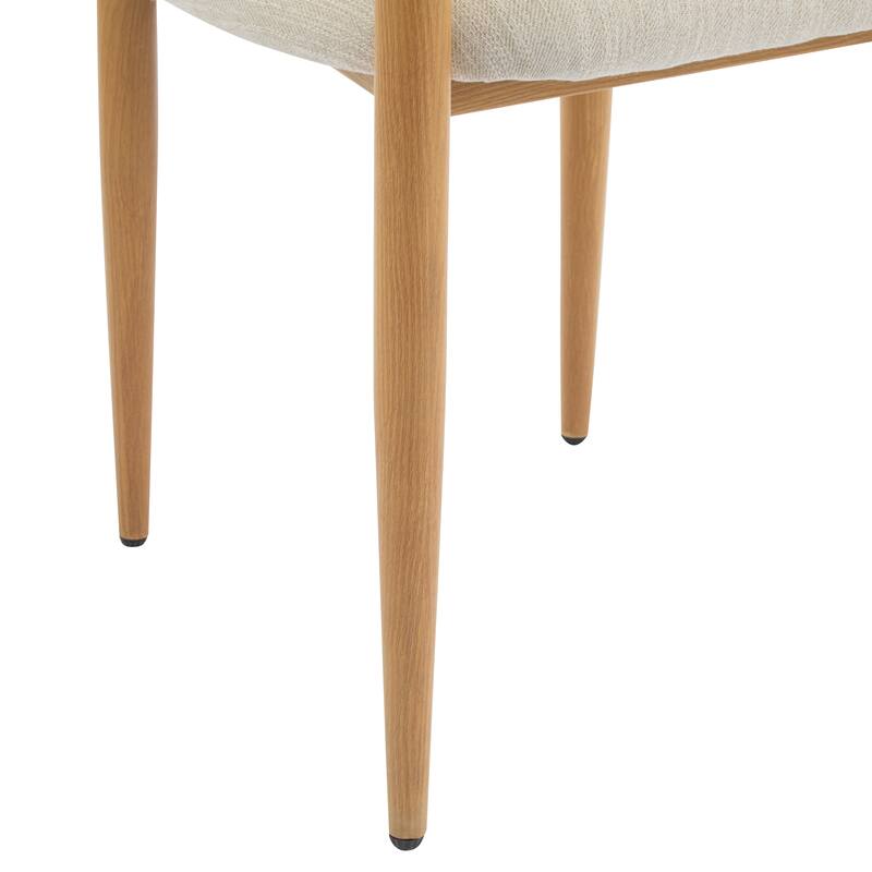 Modern Industrial Elmore Upholstered Dining Chairs (Set of 2) with Iron Frame by Christopher Knight Home