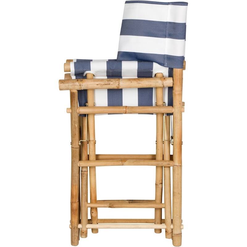 Patio Indoor Outdoor Folding Bamboo Director Chair Set of 2