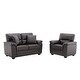 preview thumbnail 40 of 52, Morden Fort Upholstered Living Room Set chair , Loveseat,2 Pieces, Faux Leather