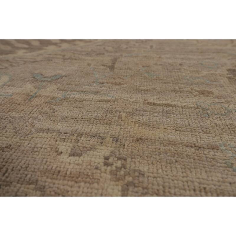 Oushak Turkish Area Rug Vegetable Dye Hand-Knotted Wool Carpet - 8'3"x 9'10"