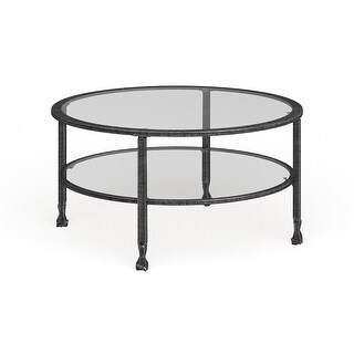 SEI Furniture Glenn Metal/ Glass Round Cocktail Ta