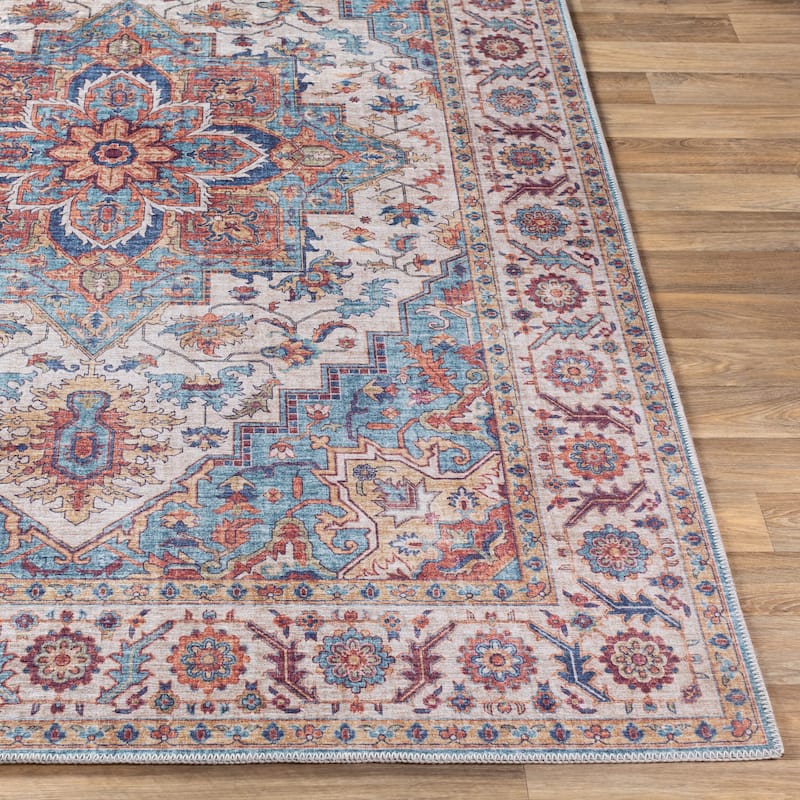 Livabliss Iris Traditional Medallion Area Rug