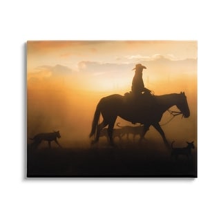 Stupell Western Horse at Sunset Canvas Wall Art Design by ...