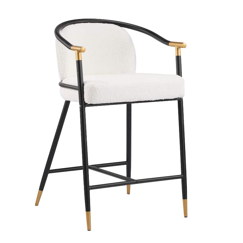 Upholstered Counter Stool Side Dining Chair Set of 2