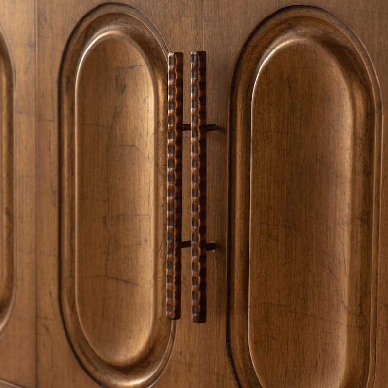 Wood Sideboard Buffet Cabinet with Storage and Adjustable Shelf