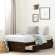 preview thumbnail 15 of 18, South Shore Navali Mates Twin Storage Bed Brown Oak
