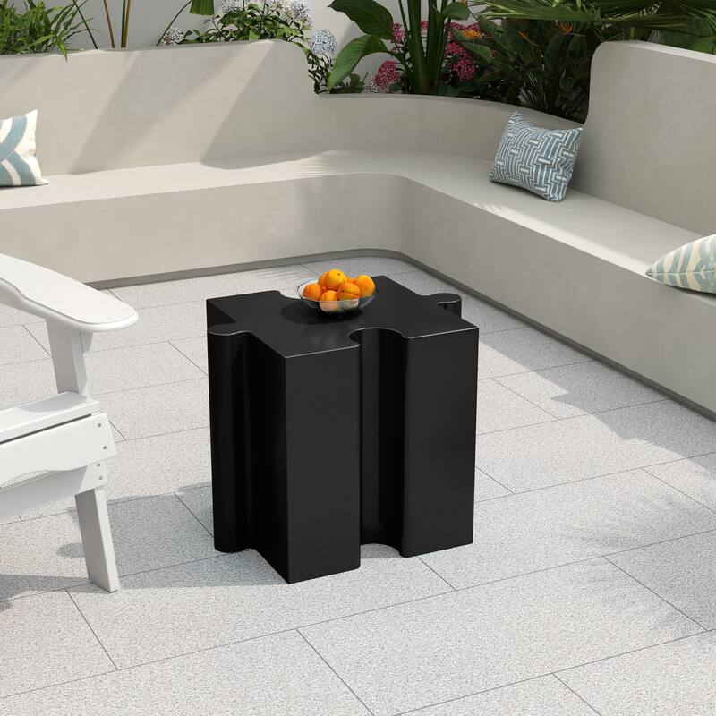 Christopher Knight Home - Mandy Modern Outdoor Side Table with Modular Concave Edge Design