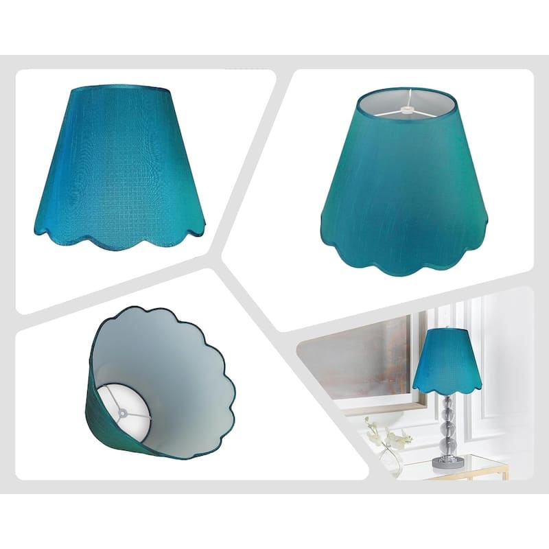 Royal Designs Scallop Empire Lamp Shade Set of 2 - 7 x 13 x 10