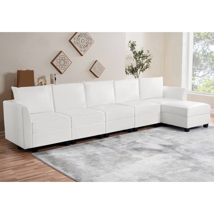 Modern L-Shaped DIY Convertible Modular Sectional Sofa Collection