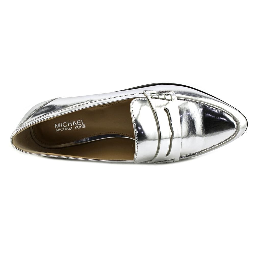 michael kors loafers silver