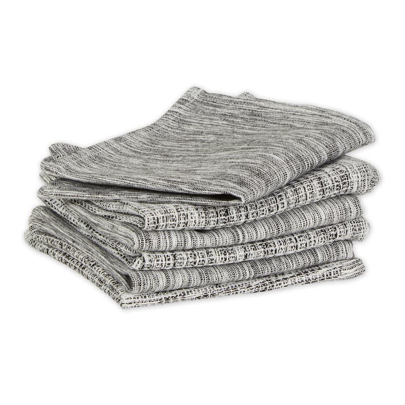 Assorted Sage And Off-White Recycled Cotton Dishcloth (Set of 6) 12x12