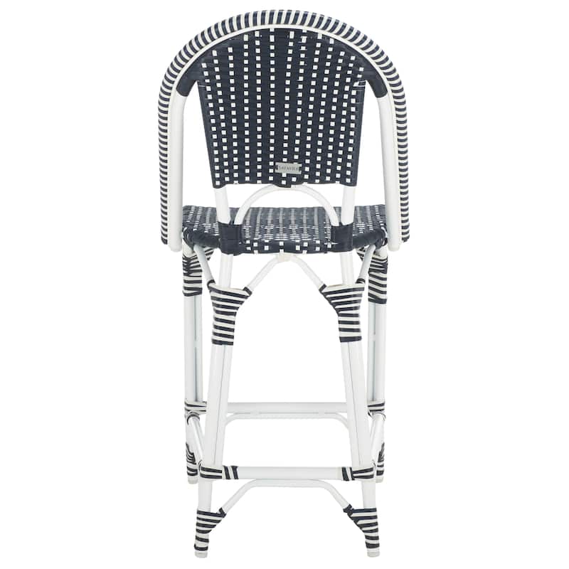 SAFAVIEH Leonica Outdoor Bistro 25-inch Seat Height Counter Stool (Fully Assembled) - 20"W x 21"D x 43"H
