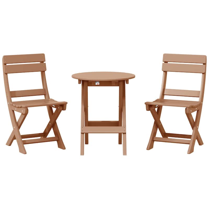 Laguna 3-Piece Folding Dining Set - Teak